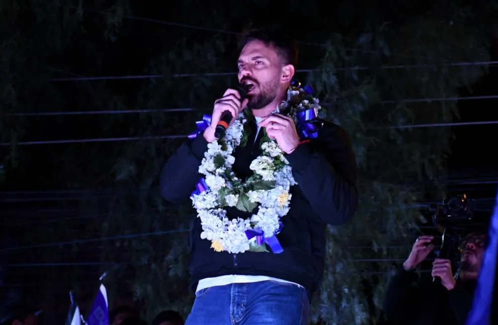 Eduardo Del Castillo durante la inauguración de su casa de campaña Foto: APG