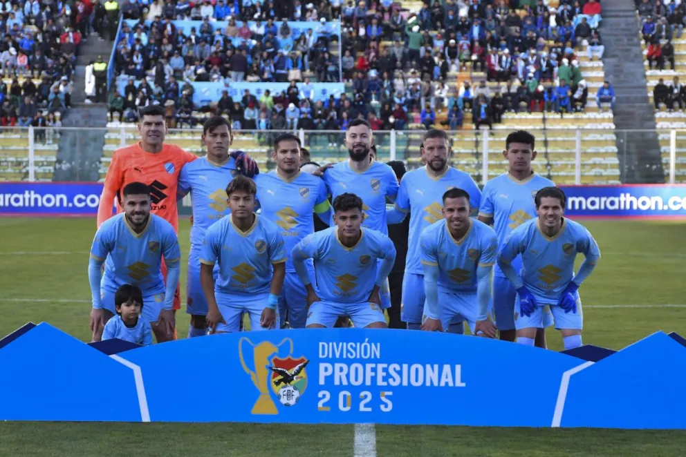 El equipo celeste que empató a dos goles con el plantel de Always Ready. Foto: APG