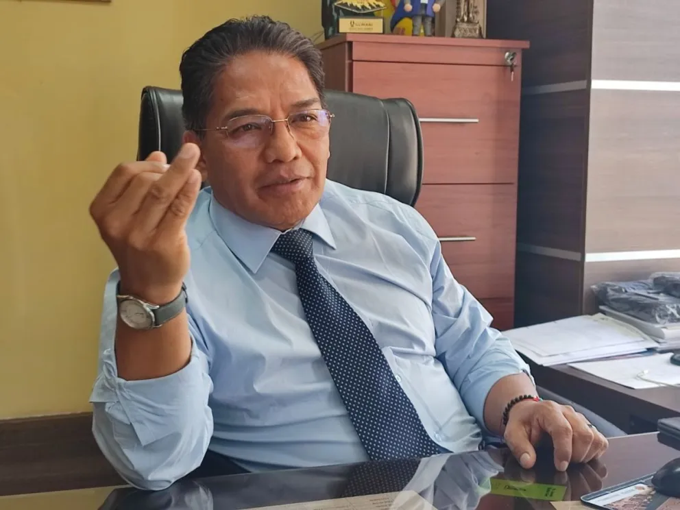 Jorge Silva, viceministro de Defensa del Usuario y Consumidor, durante entrevista con Visión 360. Foto: Paulo Lizárraga A. / Visión 360