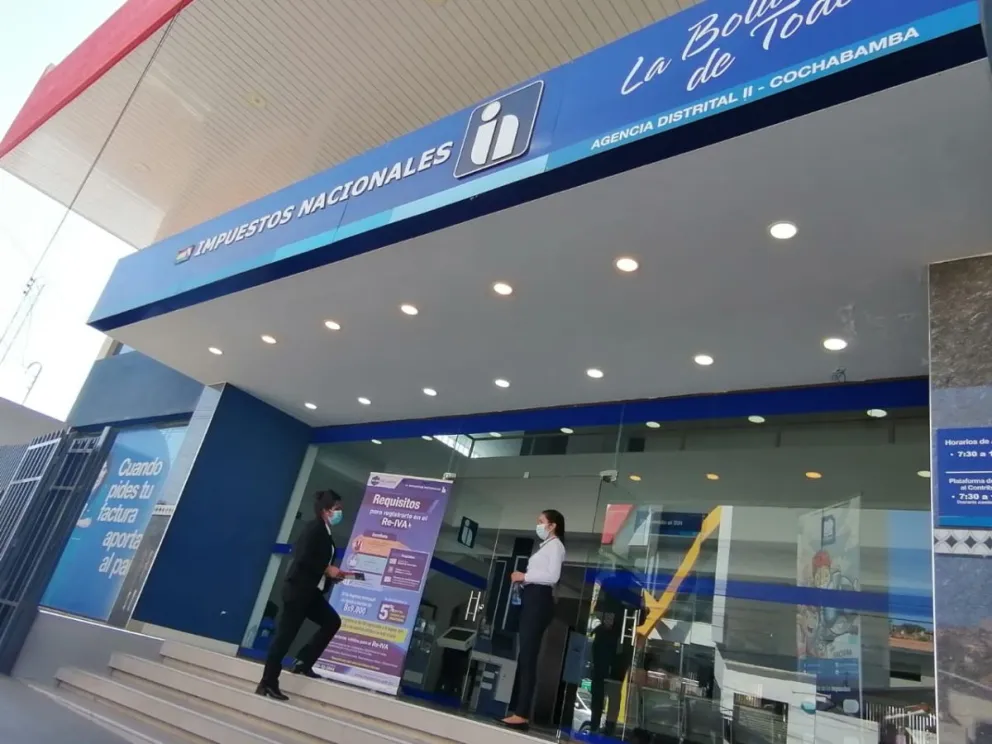 Una de las agencias del Servicio de Impuestos Nacionales (SIN). Foto: ABI