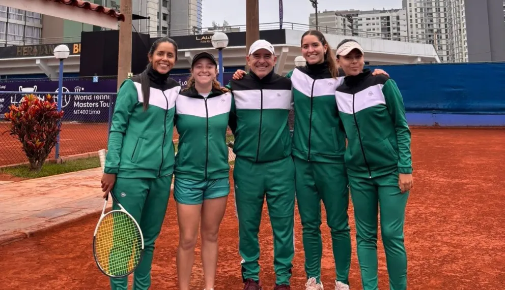 El equipo nacional está listo en Lima. Foto: Federación Boliviana de Tenis.