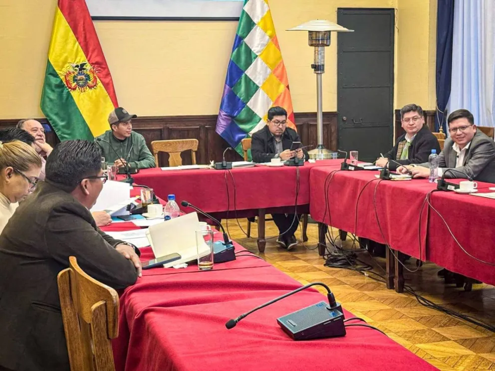 La reunión se desarrolla en instalaciones de la Vicepresidencia del Estado. Foto: Cámara de Senadores