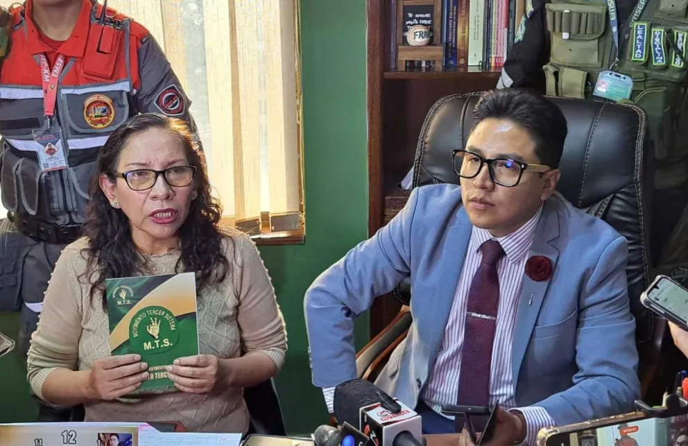 Maziel Terrazas y el abogado Frank Campero. Foto: Erbol (archivo)