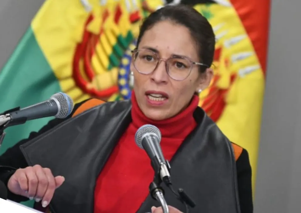 Jessica Saravia, ministra de Justicia, este miércoles. Foto: APG 