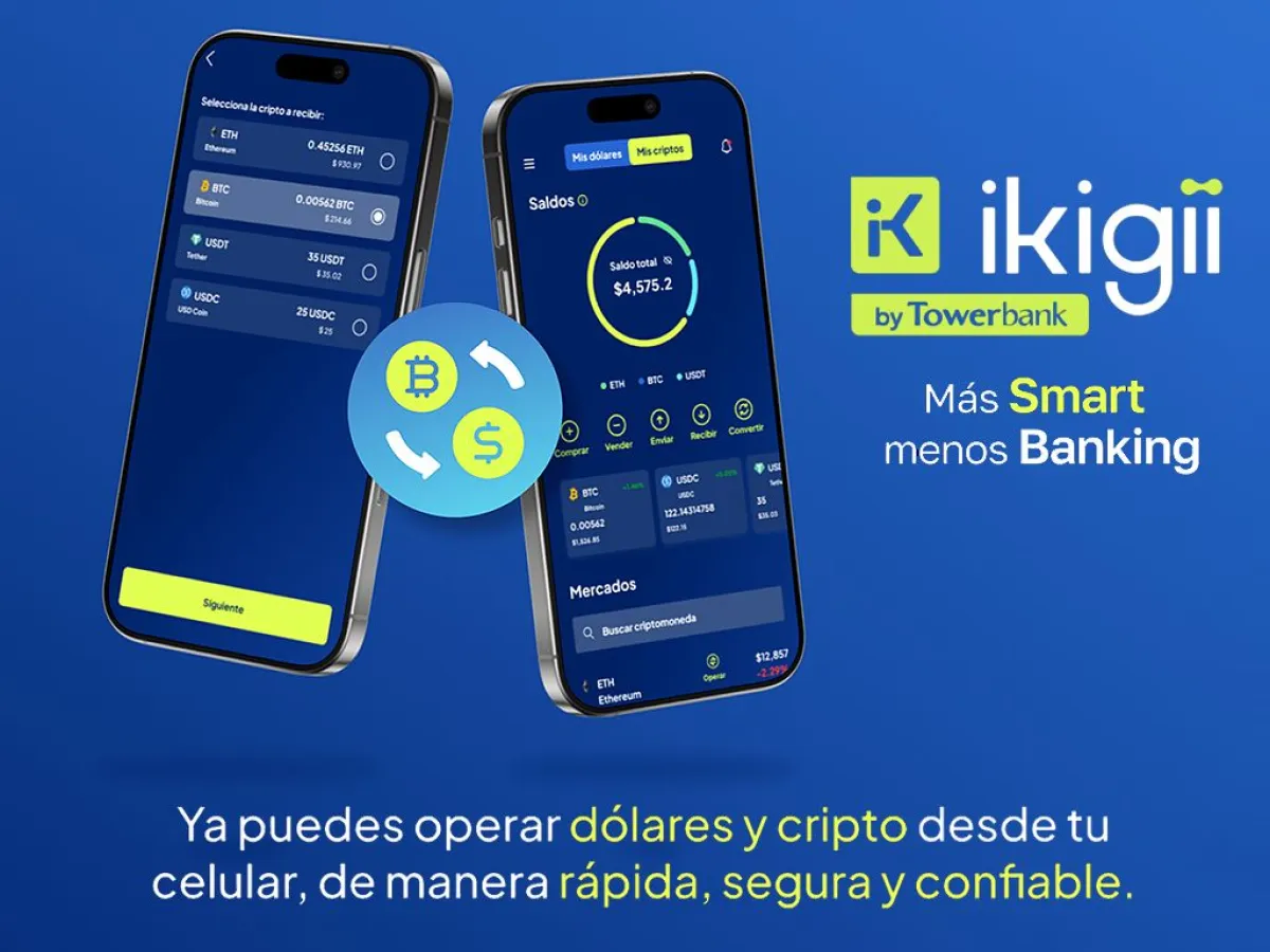 ikigii, la app de la cuenta Crypto-Friendly de Towerbank, con la que podrás  tener acceso a dólares y cripto desde tu celular, ¡ya está aquí! | Visión  360