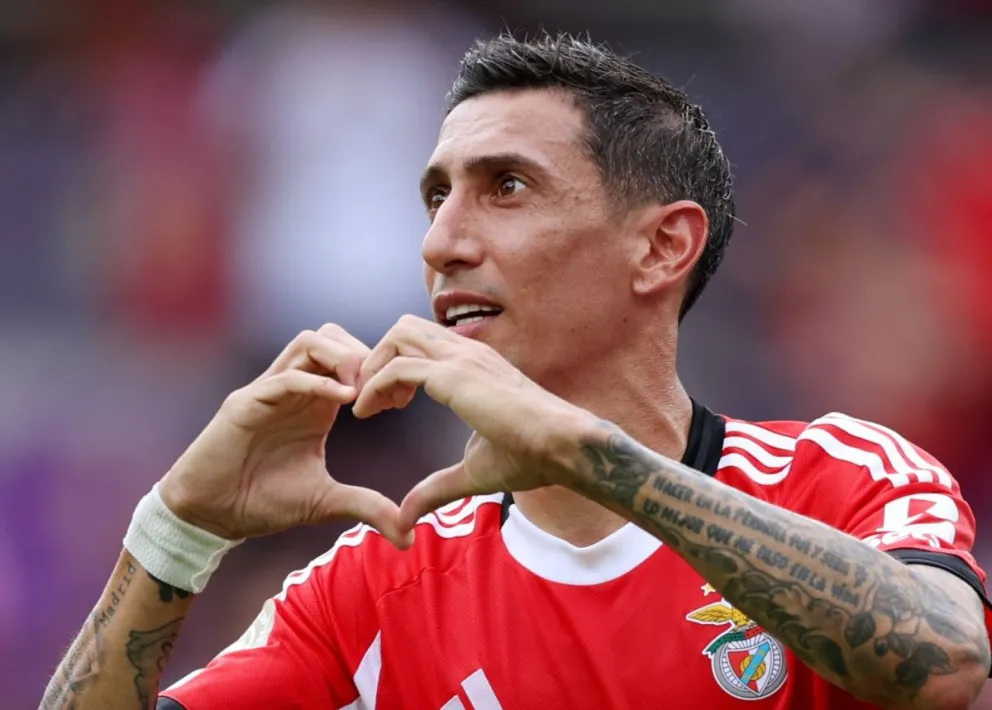 Di María celebra uno de los dos goles que convirtió. Foto: Mundial de Clubes.