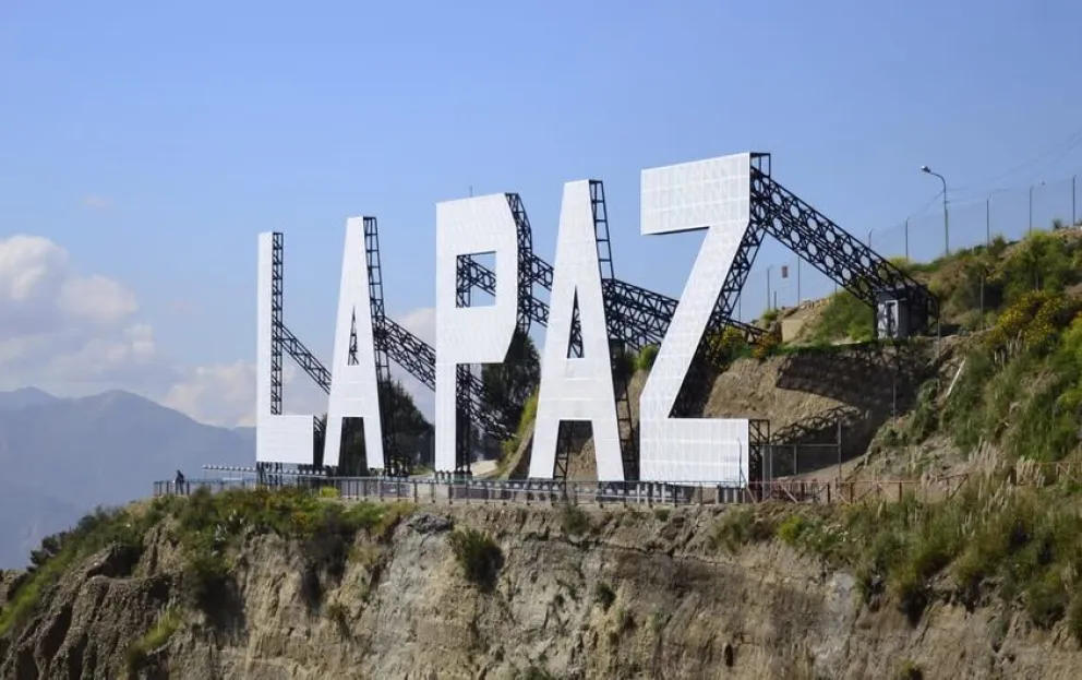 Mirador La Paz, punto central del acto en la sede de Gobierno. FOTO: AMUN