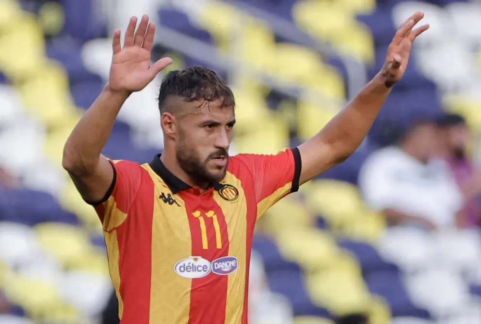 Youcef Belaili, jugador del Esperance de Túnez, celebra el gol de la victoria ante Los Ángeles FC. Foto: EFE