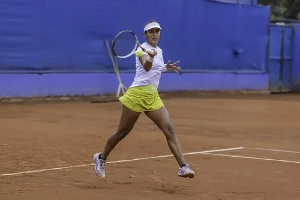 Noelia Zeballos durante el partido que disputó en Lima. Foto: Gino Salinas / Tenis al Máximo