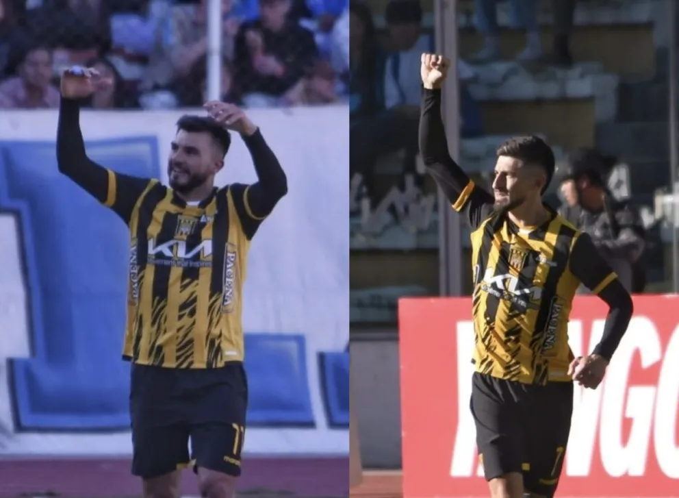 Triverio (izq.), y Amoroso, autores de los goles del triunfo atigrado. Foto: Agencia Marka Registrada. 