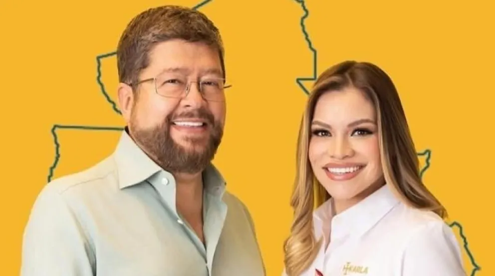 Samuel Doria Medina, candidato a la Presidencia, y la expostulante a legisladora. Foto: RRSS