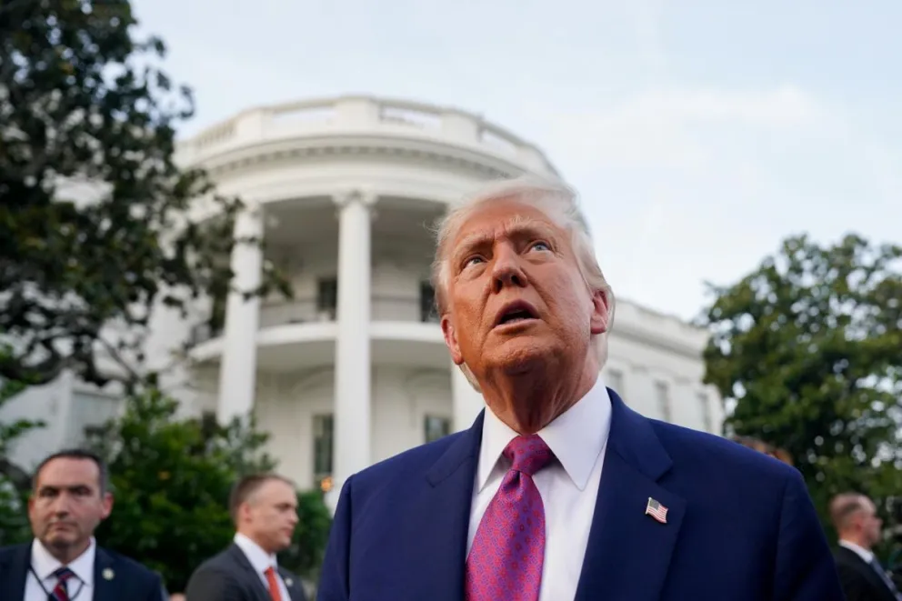 El presidente de Estados Unidos, Donald Trump, el pasado 18 de junio en los jardines de la Casa Blanca, en Washington DC, (EEUU). Foto: EFE