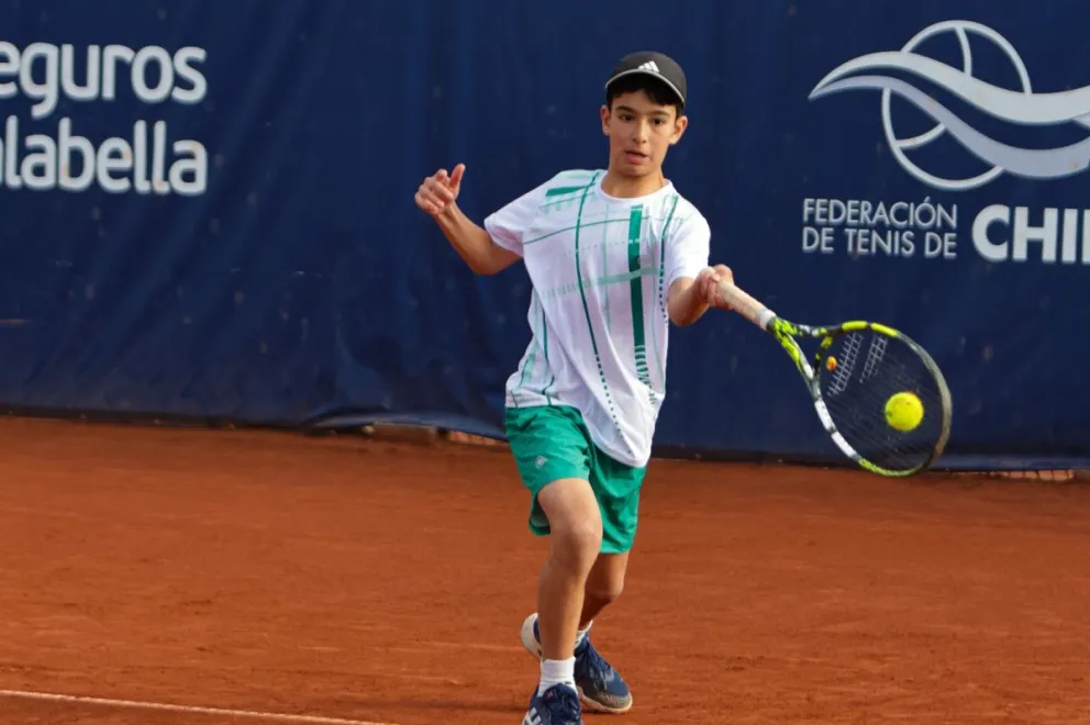 Melean durante su partido de singles. Foto: Federación de Tenis de Chile.