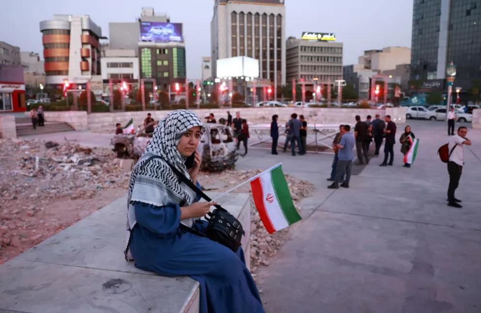 Imagen del 23 de julio de 2025 de la plaza Hafte-Tir en Teherán. Foto: EFE
