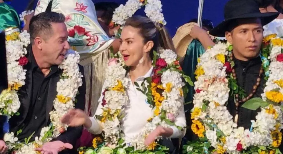 Mariana Prado en su presentación como candidata a la Vicepresidencia. Foto: RRSS