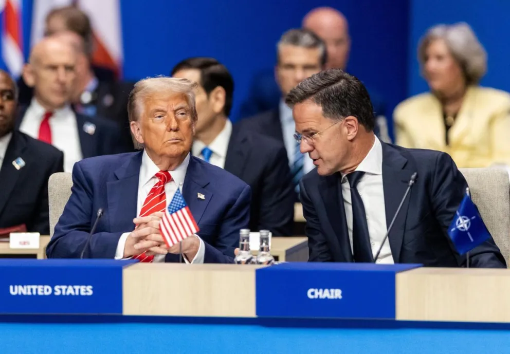 Donald Trump y el secretario general de la OTAN, Mark Rutte, este miércoles. Foto: EFE