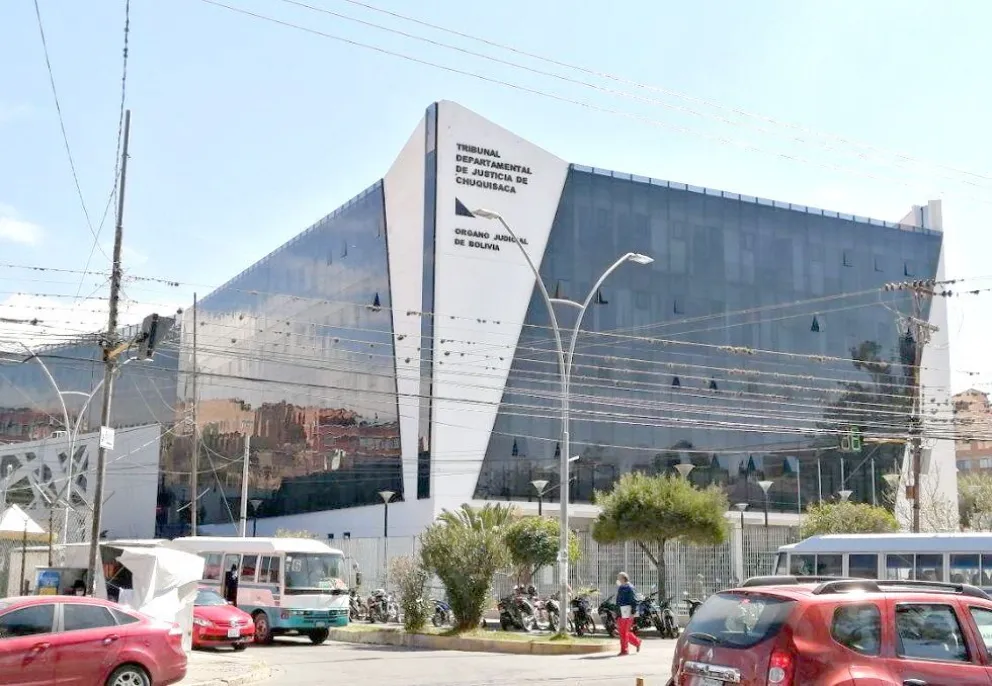 La audiencia se desarrolló este martes en el Tribunal Departamental de Justicia. Foto: Correo del Sur