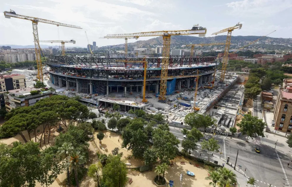 Así luce el Spotify Camp Nou, el remozado estadio del FC Barcelona. Foto: EFE