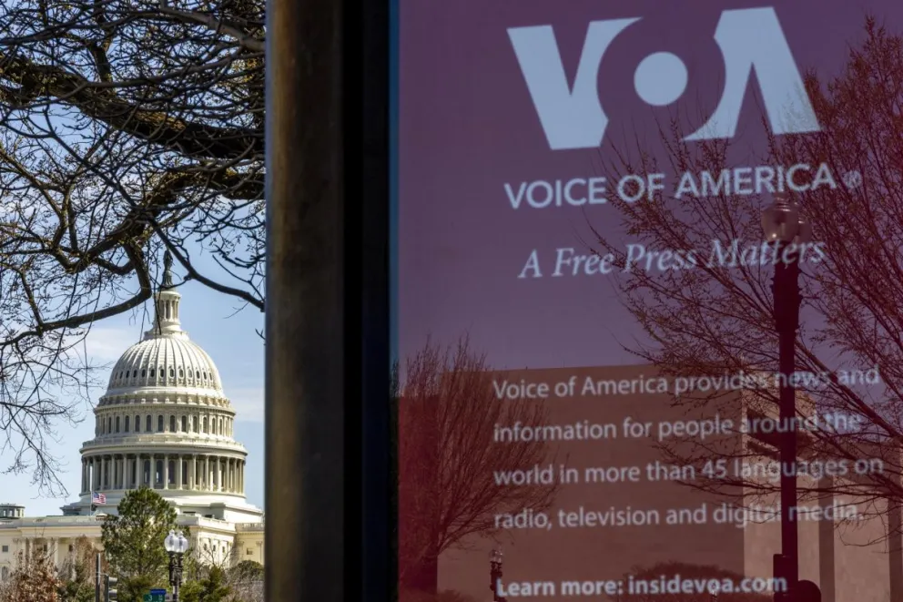 Fotografía del edificio de Voice of America. Foto: EFE