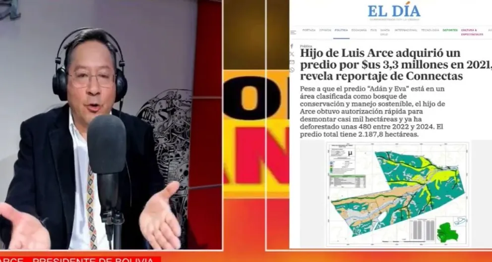 Luis Arce en el programa Fama, Poder y Ganas