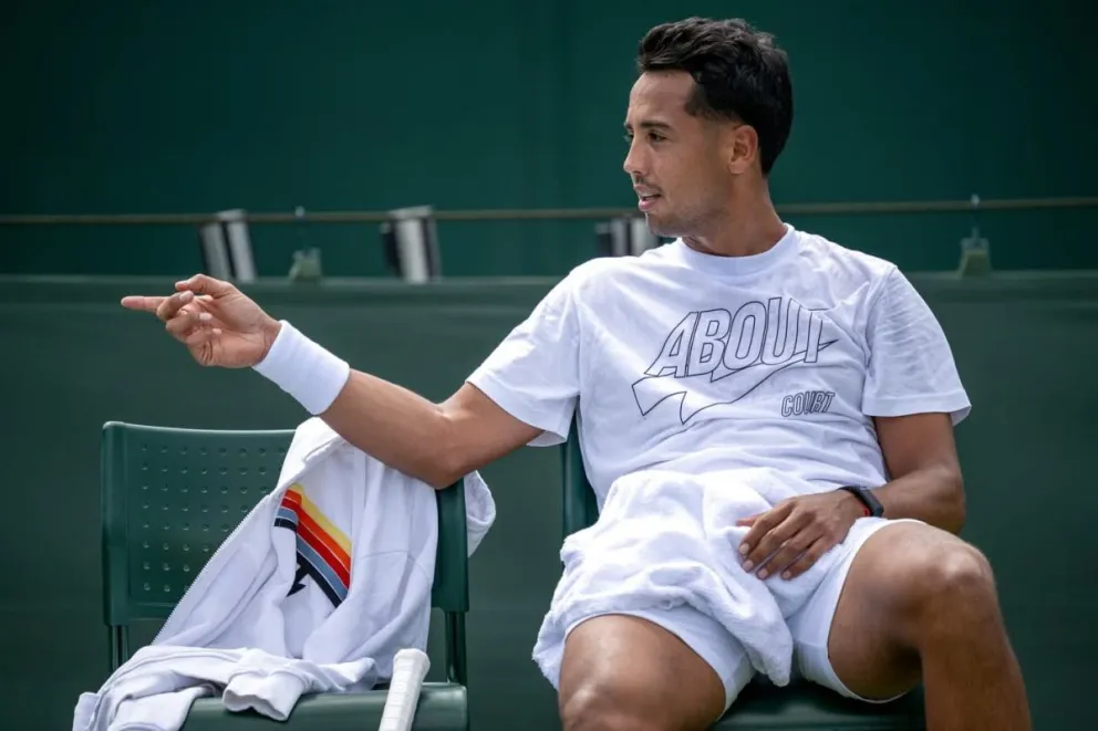 El tenista boliviano en un entrenamiento en Londres. Foto: HD
