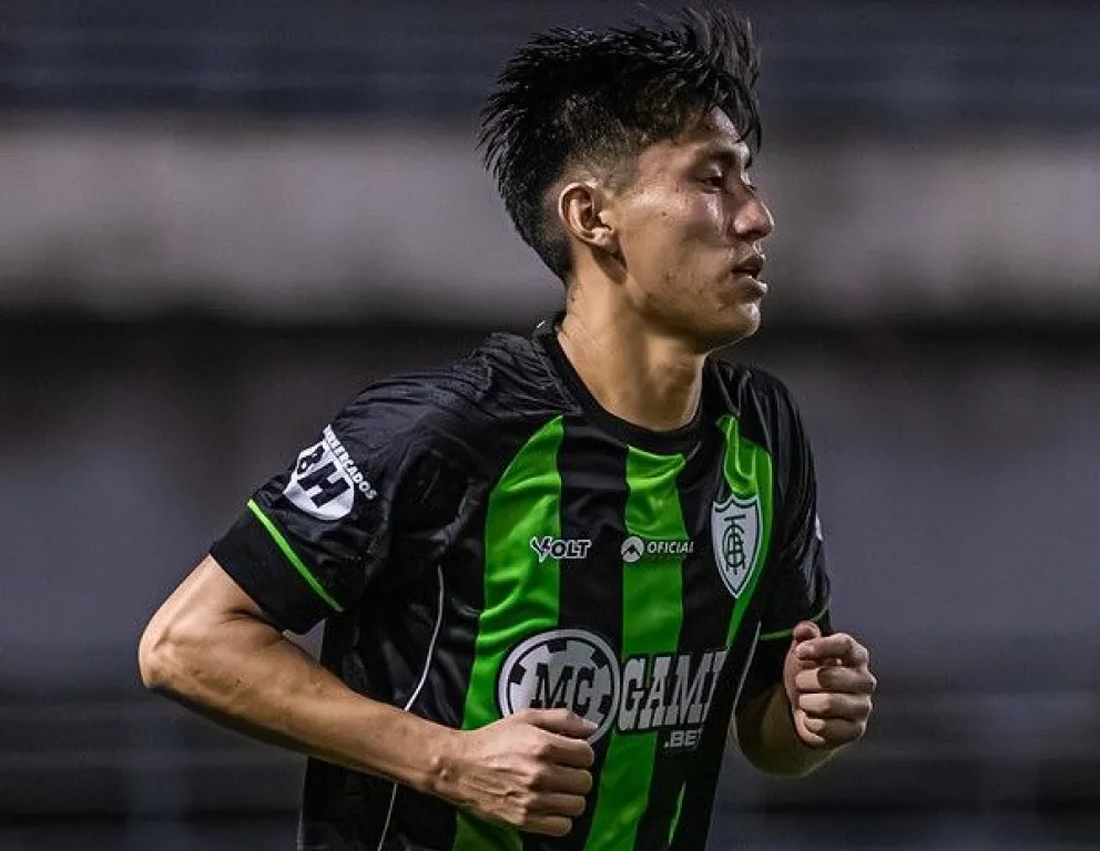 Miguel Terceros durante el partido del jueves por el Brasileirao B. Foto: América MG.