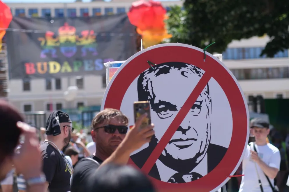 La marcha del Orgullo LGTBIQ+ se celebra este sábado en Budapest. Foto: EFE