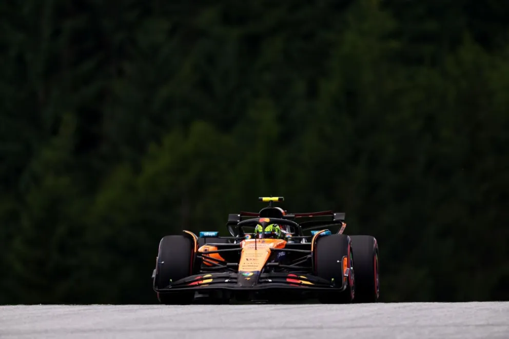 Norris (McLaren) durante las clasificatorias del Gran Premio de Austria. Foto: EFE.
