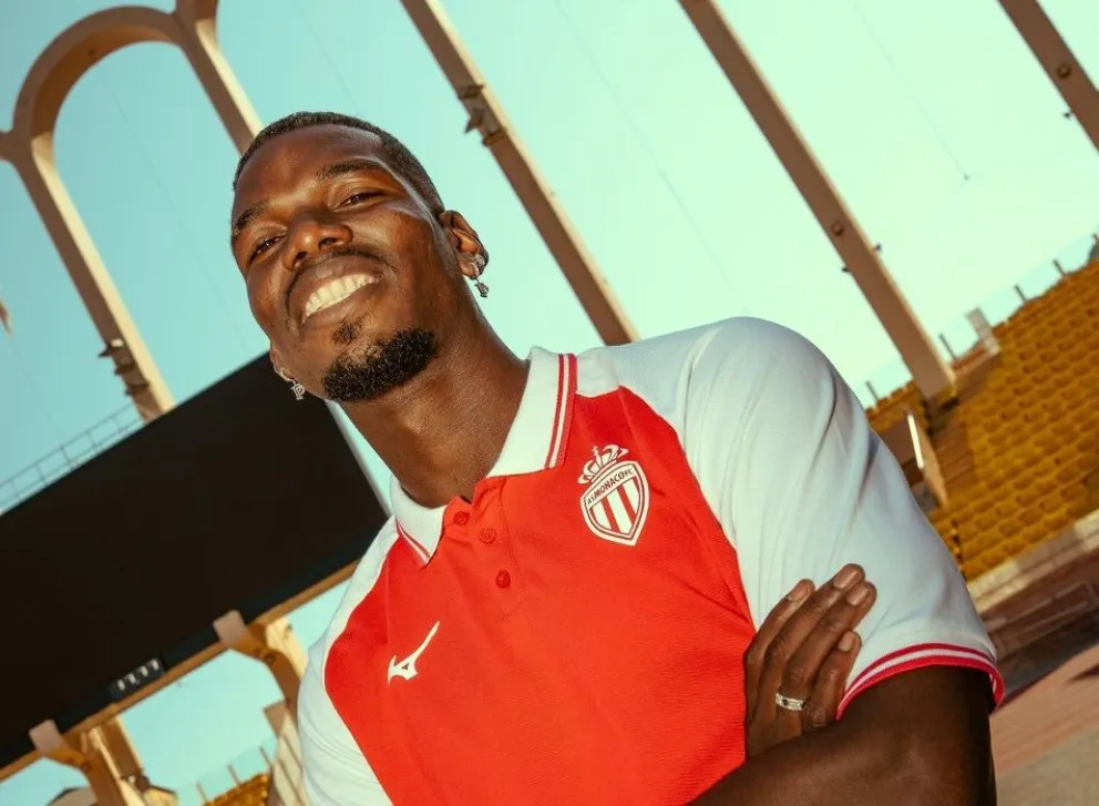 Pogba con  la camiseta del club francés. Foto: AS Mónaco.