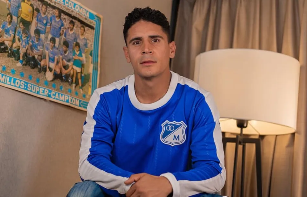 Cataño con la casaca del cuadro colombiano. Foto: Club Millonarios.