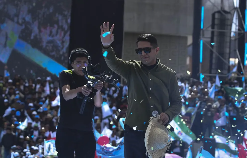 Andrónico Rodríguez este fin de semana, en el lanzamiento de su campaña. Foto: APG