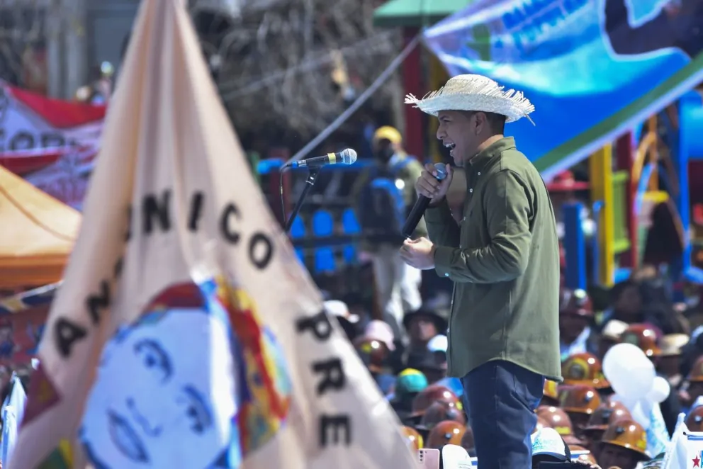 Andrónico Rodríguez este fin de semana, en el lanzamiento de su campaña. Foto: APG