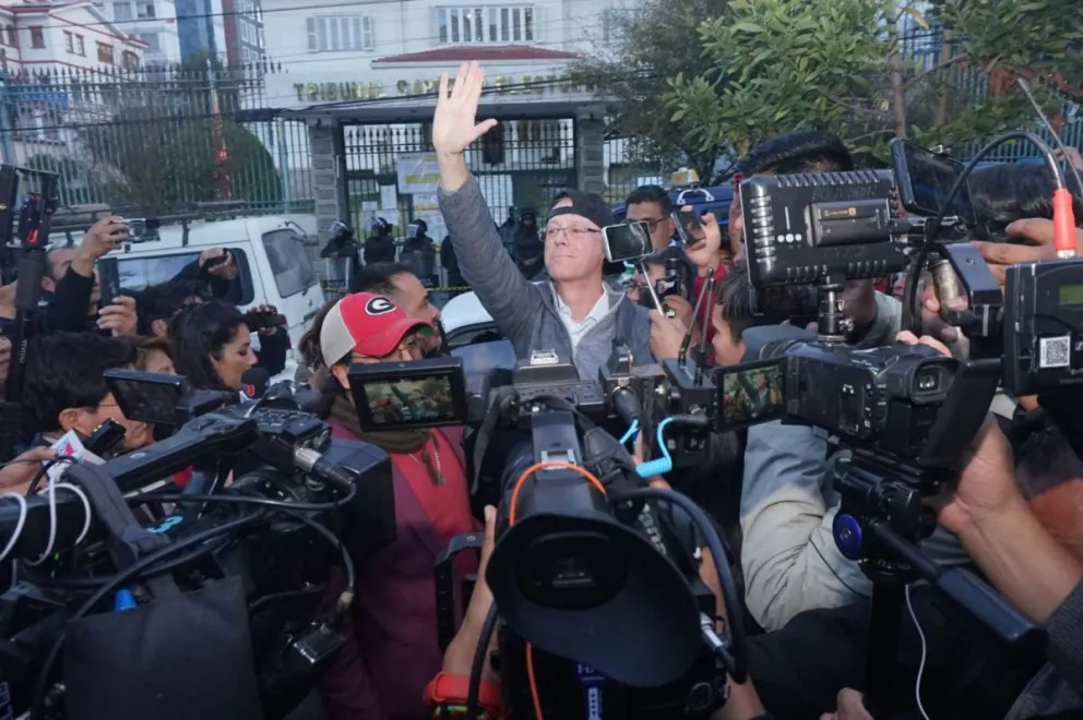 Jaime Dunn, hoy a unos pasos del Tribunal Supremo Electoral (TSE). Foto: APG