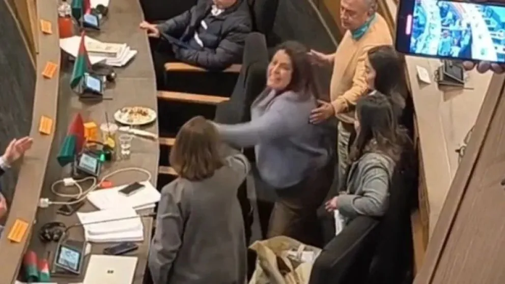 Violencia en la Cámara de Diputados. Foto: Red U no