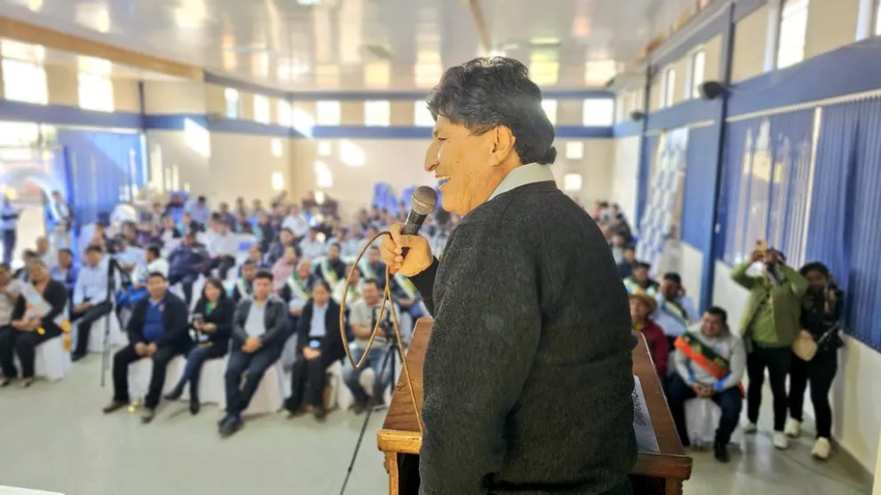  Evo Morales durante un acto en el Chapare. Foto: @evoespueblo