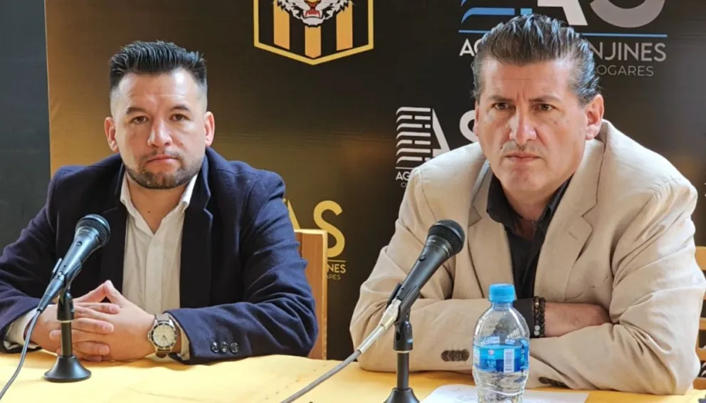 Iván Quevedo (izq.) y Adrián Monje durante la conferencia de prensa de este viernes. Foto: captura de video