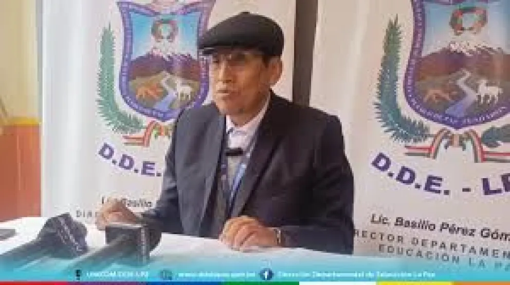 Basilio Pérez, director departamental de Educación de La Paz. Foto: DDELP