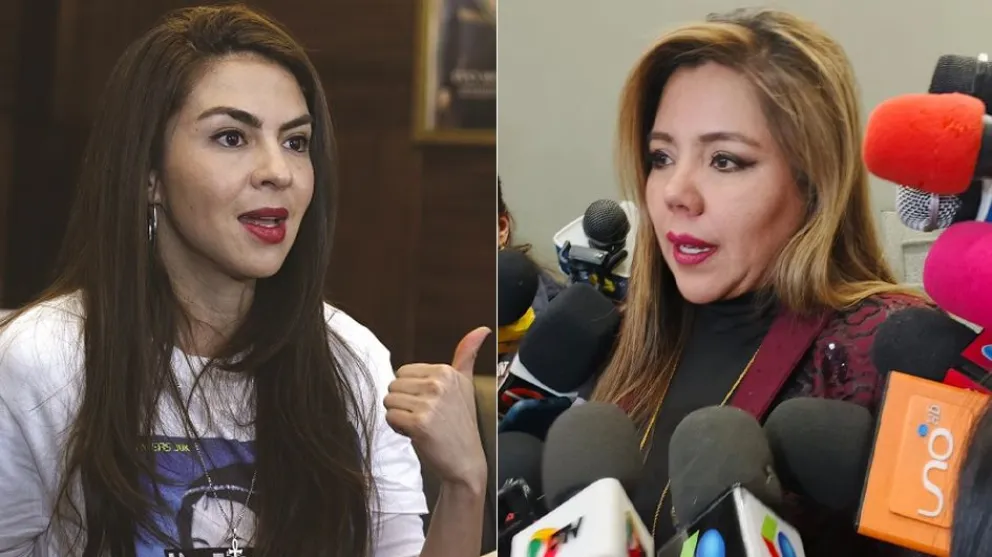 La candidata por AP, Mariana Prado; y la viceministra de Comunicación, Gabriela Alcón. Foto: Composición