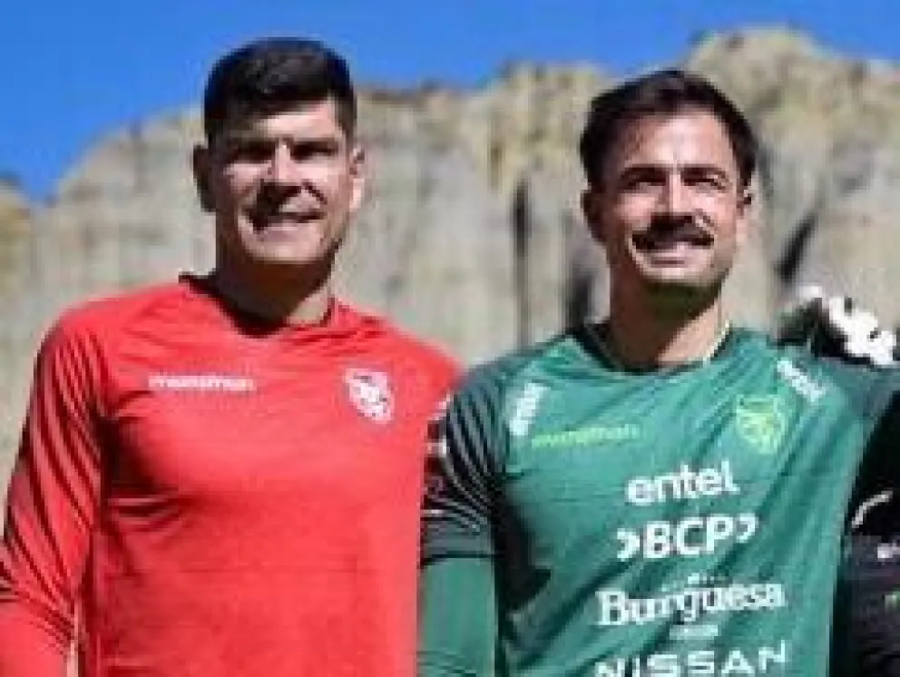 Lampe (izq.), y Viscarra, los arqueros habituales en las convocatorias de Villegas. Foto: La Verde.