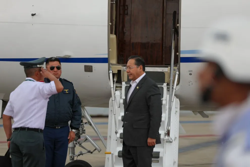 La llegada de Luis Arce a Brasil para participar de la Cumbre de los BRICS