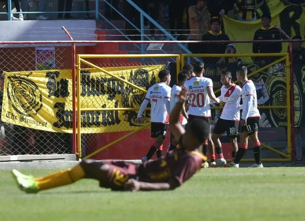 Uno de los varios festejos de Always Ready con el Tigre en la lona. Foto: APG