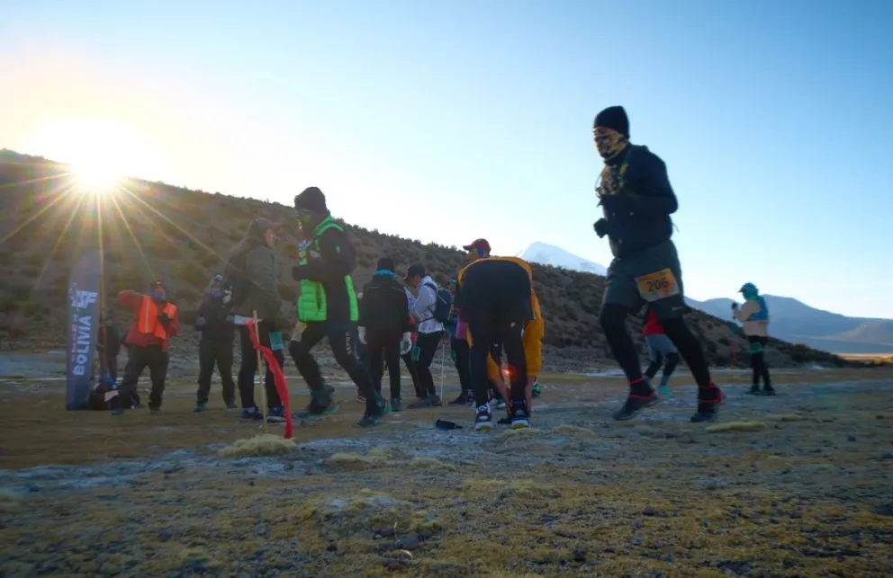 Una incidencia de la prueba disputada en la Capital de Pagador. Foto. Skyrunning Bolivia