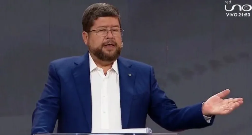 Samuel doria Medina durante el debate de este domingo Foto: Captura de pantalla