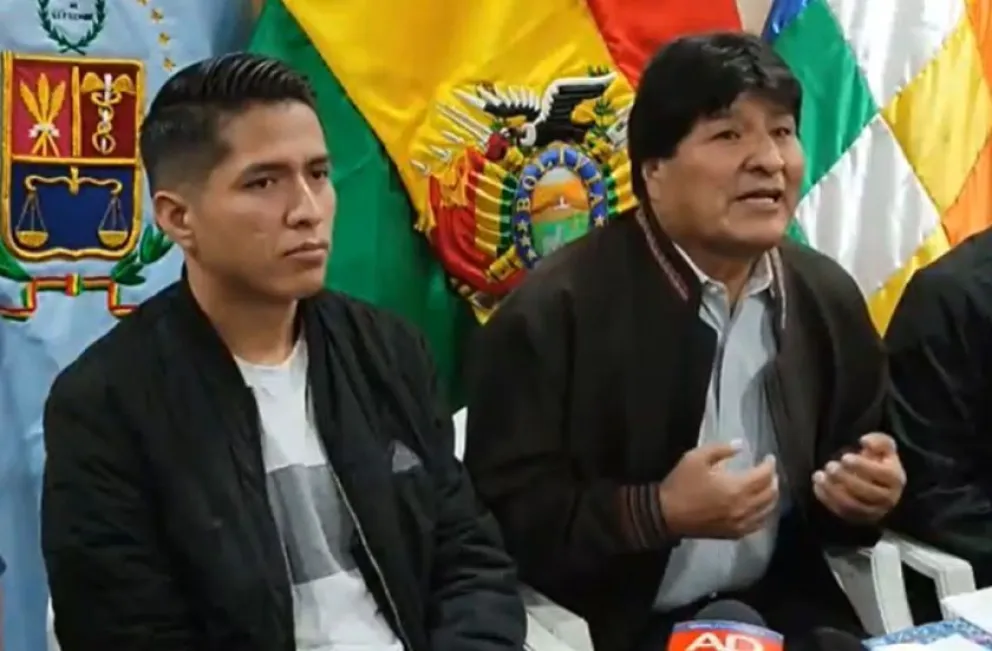 Andrónico Rodríguez junto a Evo Morales en una foto de archivo