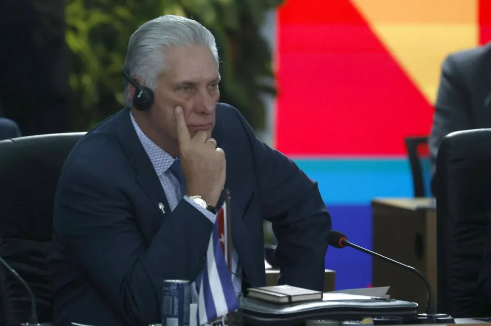 El presidente de Cuba, Miguel Díaz-Canel, fue captado este domingo, 6 de julio, durante la cumbre de los BRICS, en Río de Janeiro (Brasil). Foto: EFE