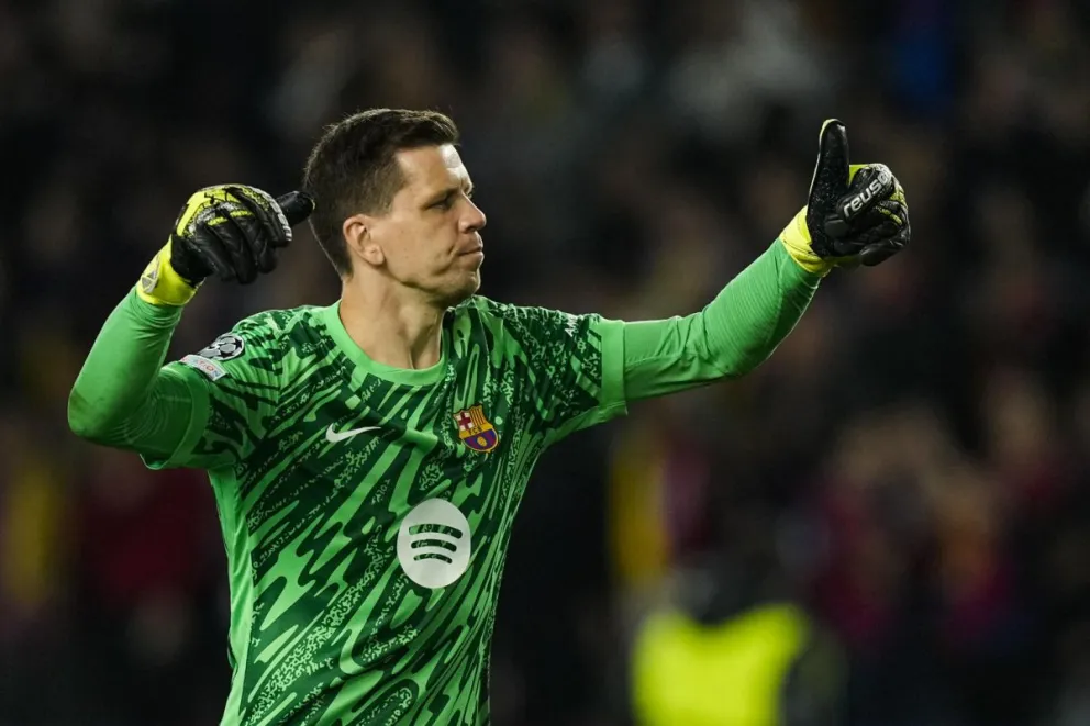  Szczesny durante un partido anterior con el Barcelona. Foto: EFE.