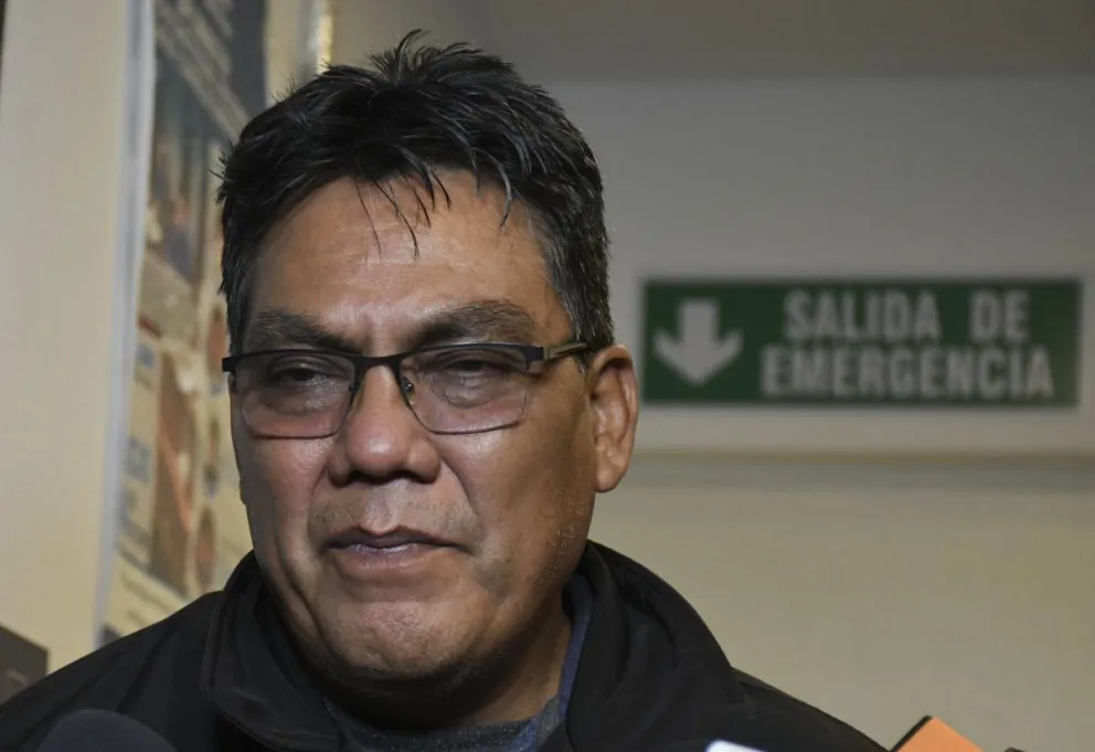 El diputado Héctor Arce, en un anterior contacto con la prensa. Foto: APG 