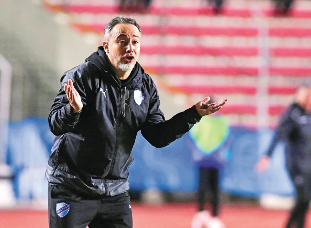 El entrenador Flavio Robatto en uno de los partidos al frente del cuadro bolivarista en la actual temporada. Foto: APG