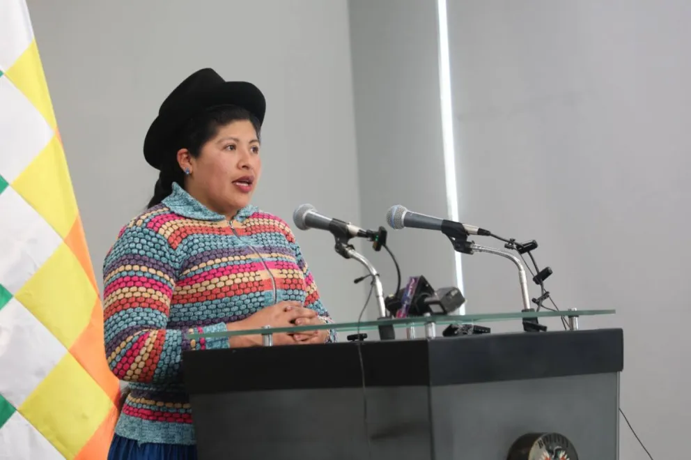 La ministra de Culturas, Descolonización y Despatriarcalizacion, Esperanza Guevara. Foto: Ministerio de Culturas