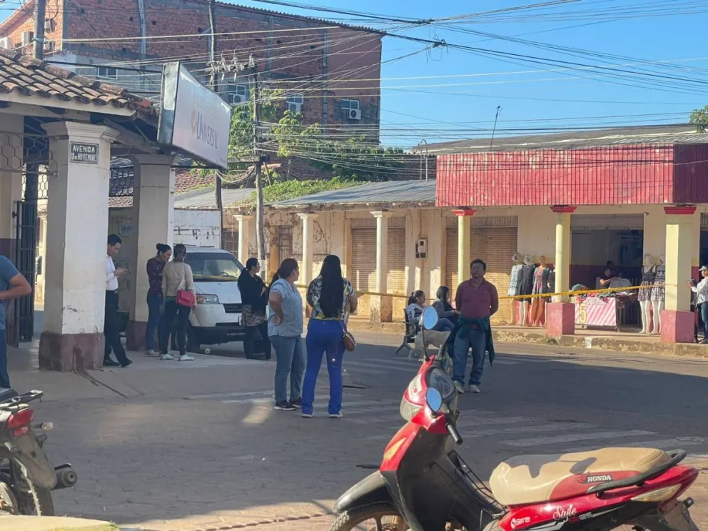 Una imagen de una calle bloqueada este jueves en Trinidad. Foto: Panorama Informativo Trinidad